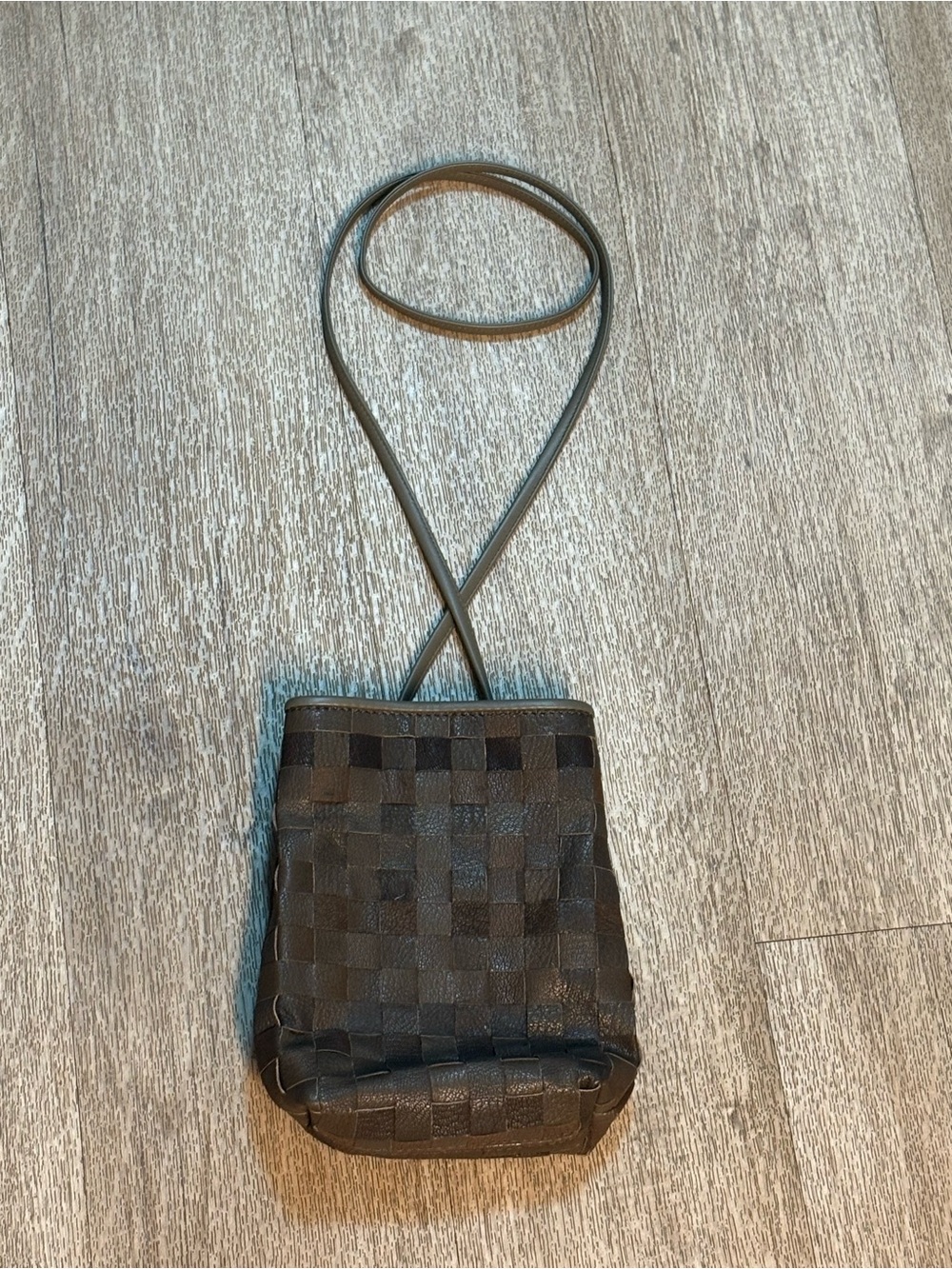 FALORNI HAND WOVEN LEATHER CROSSBODY BAG